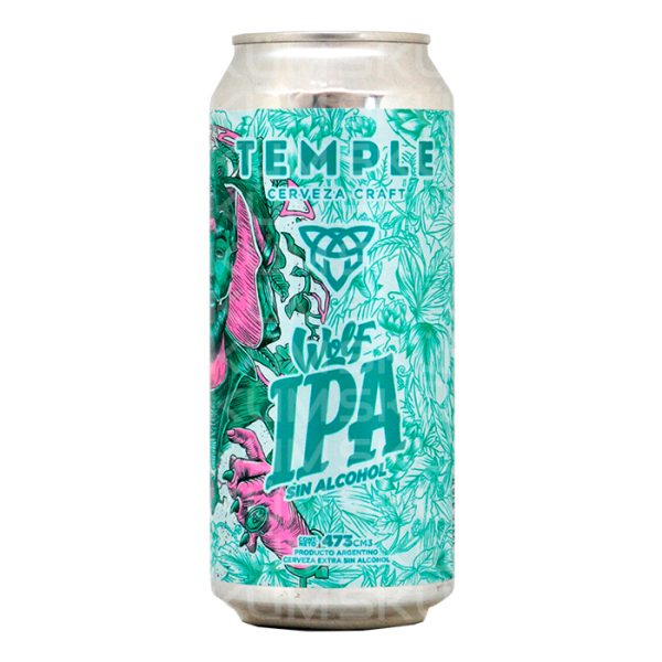 Temple Wolf IPA Sin Alcohol Lata x 473 ml