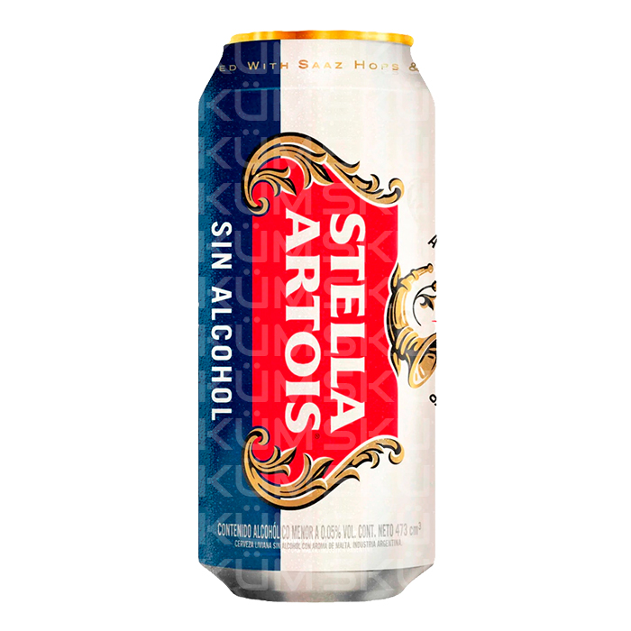 Stella Artois sin alcohol Lata 473 ml