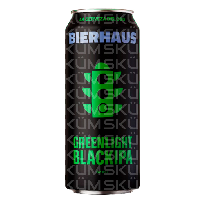 Bierhaus Green Light Black IPA lata 473 ml