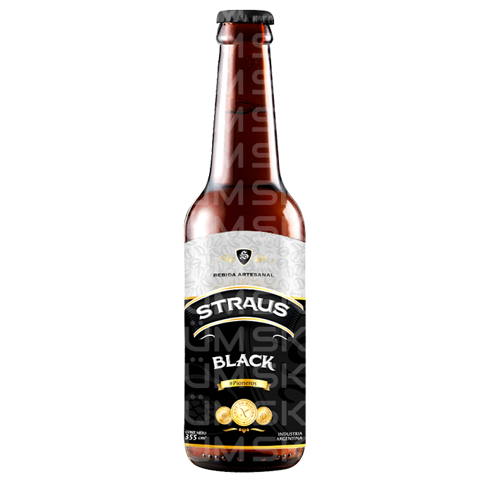 Straus Black Quinoa Stout sin TACC porrón 330 ml