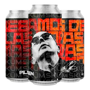 Indio Solari Bebamos de las copas mas lindas pilsen lata 473 ml